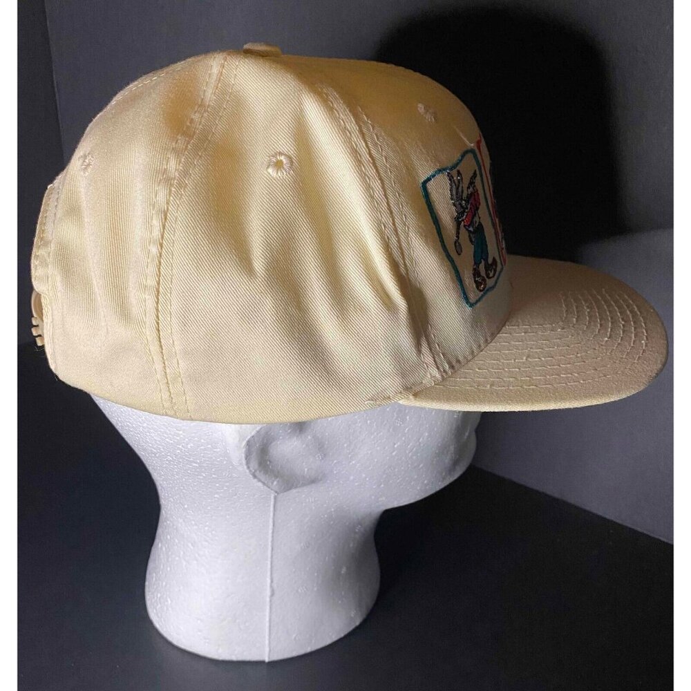 Vtg Acme Looney Tunes Snapback Hat Bugs Taz Wile E. Coyote Cap Golf Y2K USA 1991 - Picture 5 of 7